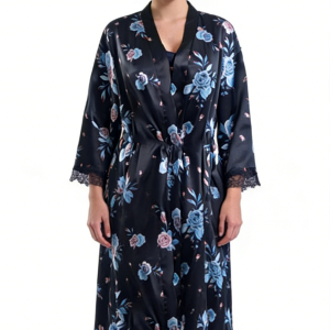 黑色碎花睡裙女